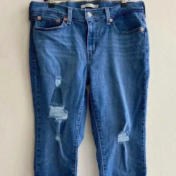 Levi’s Women’s Boyfriend Jeans - Hawaii Blue (Waterless) Wash - Size 29 - Picture 5 of 14